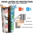 thumbnail image 3 of Boston Terrier Dog and Flower Florals 10oz Tumblers Stainless Steel Tumbler with Lid and Straw,Vacuum Insulated Double Wall Travel Tumbler Cups with Cleaning Brush for Coffee, Tea, 3 of 4