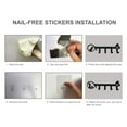 thumbnail image 3 of Hook Rack 4 Hooks Rail Cat Dog Animal Shaped Wall-Mounted Farmhouse Rack Nail-free Drilling Bathroom, 3 of 8