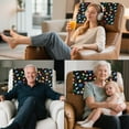 thumbnail image 7 of SCRAWLGOD Christmas Light Strip Snowflake Black 3 PCS Sofa Headrest Protector Waterproof Recliner Headrest Cover Chair Head Rest Cover for Sofa,Office Chair,Theater Seat 17 x 27 in, 7 of 7