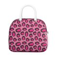 thumbnail image 2 of Insulated Lunch Bag for Women, Floral Print Oxford Fabric Lunch Box, Leakproof Thermal Cooler Tote for Work, School & Picnic, Leopard Animal Print, 2 of 5