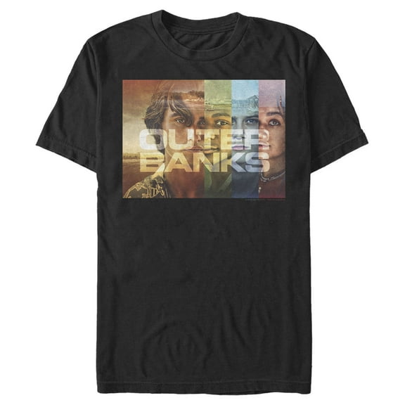 Men's Outer Banks Faces Poster Graphic Tee Black Small