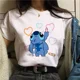 thumbnail image 4 of Camiseta de algodón para niños de Kawaii Disney Lilo Stitch, camiseta de verano con estampado de corazón de Stitch de dibujos animados, ropa bonita de Disney Anime para niños, 4 of 5