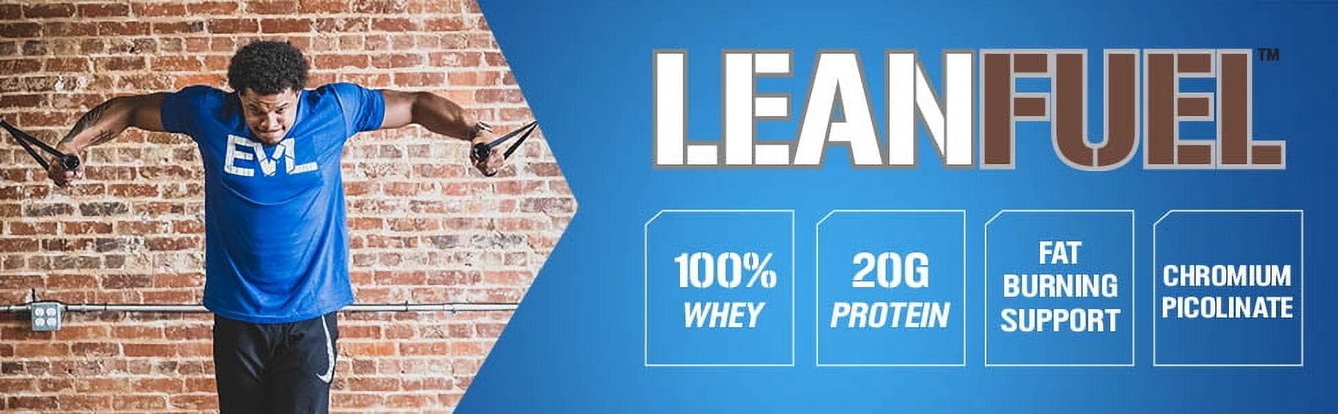 Evlution Nutrition LeanFuel - Whey Protein + Weight Loss Support - Supports Muscle Growth, Strength & Recovery - 20g Whey Protein + 4.5g BCAAs Per Serving - Low Fat/Low Sugar - 4 lbs - Chocolate