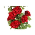 Nearly Natural Red Roses With Cylinder Vase Silk Flower Arrangement 1215