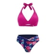 thumbnail image 5 of QURATI Swimwear Women Two Piece Bathing Suits Bikini Set Swimsuit Swimwear Hot Pink M, 5 of 5