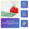 thumbnail image 4 of Green and White Metallic Twist Ties for Bags, 4 inches. 24000 Pack Plastic-Coated Bread Twist Tie for Treat Bags. Reusable Bread Tie. Light Metallic Twist Tie. Heavy-Duty Twisty Ties for Bags, 4 of 8