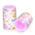 thumbnail image 7 of Yayeee Flameless Candles with Remote Flickering Battery Operated Multi Color Changing, Green Abstract Wavy, 7 of 7