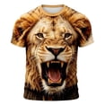 thumbnail image 3 of Hiijoy Boys T Shirt Funny Lion Graphic Short Sleeve O-Neck Tee Top for Kids, Sizes 2-15, 3 of 5