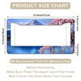 thumbnail image 3 of 1 Pcs Mount Fuji and Cherry Blossom License Plate Frame,License Plate Cover for Car Decorative Parts,Aluminum License Plate Bracket Holder Rust-Proof for US Standard Car, 3 of 8