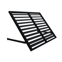 Awntech 7.67 Ft Bahama Shutter Fixed Awning Canopy (92in x 24in x 36in), Black