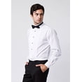 thumbnail image 3 of Marquis Men's Black Regular Fit Tuxedo Shirt with White Bow Tie, 3 of 3
