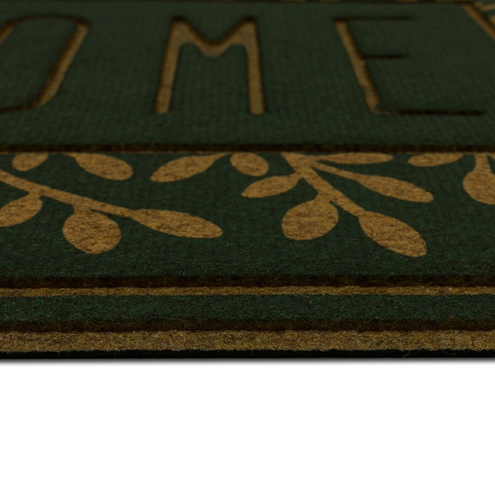 Mainstays Home Garden Polyester Doormat, Sage, 18" x 30"