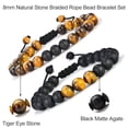 thumbnail image 6 of IEFSHINY 8mm Adjustable Natural Lava Rock Stone Beaded Bracelets for Men Women Bracelets Jewelry Gifts, 6 of 7