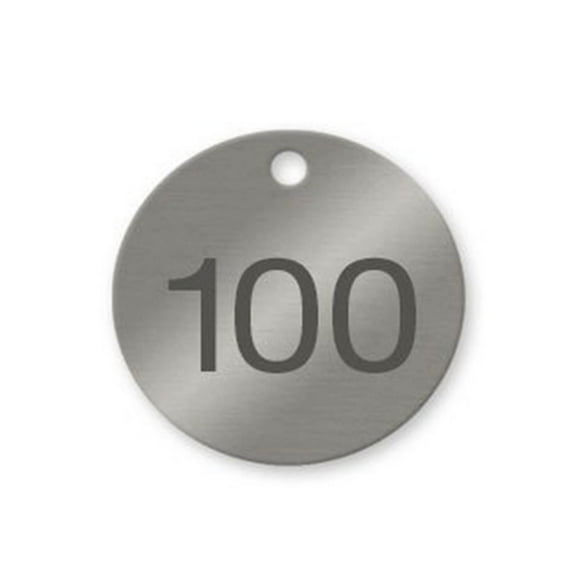 Numbered Stainless Steel Valve Tags (Numbered 76 - 100)