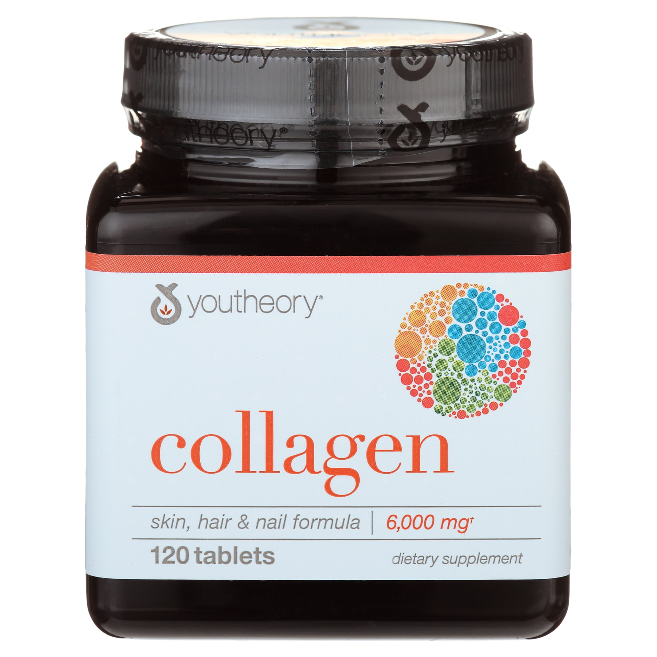 Youtheory Advanced Collagen with Vitamin C - 6,000 mg Hydrolyzed Collagen Peptides & Amino Acids - Hair, Nails, Joints & Bones Support - 120 Tablets (20-Day Supply)*