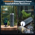thumbnail image 4 of Telescopic Camping Lights Rechargeable 14000mAh Built-in Speaker, Yoobao LED Collapsible Camping Lantern Portable with RGB/SOS Light and Magnetic Base IPX7 Waterproof for Hiking Camp Tent Emergency, 4 of 8