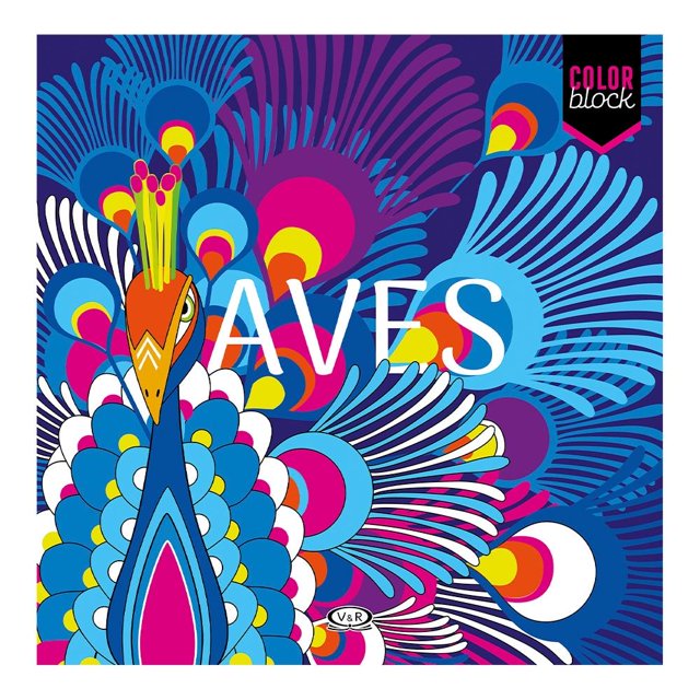 Aves, color block VR Editoras Libro Tapa Blanda