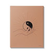 Stupell Industries Brown Yin Yang Harmony Symbol Palm Hand Canvas Wall Art, 30 x 40, Design by Rachel Nieman