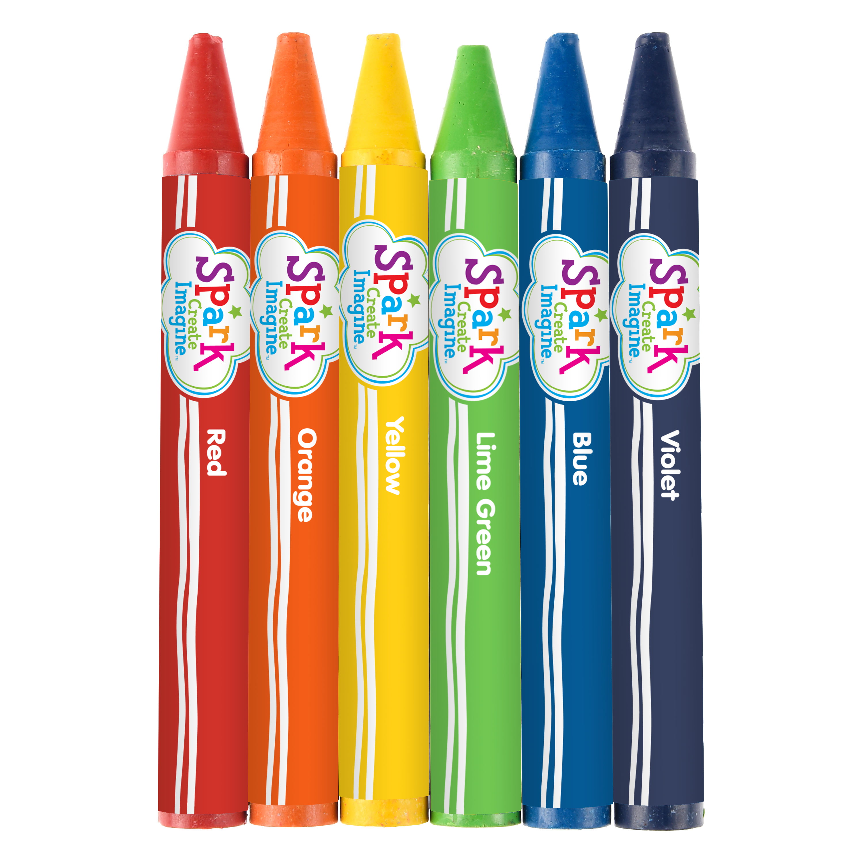Spark. Create. Imagine. Silky Crayons, 24 Count, Multicolor