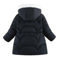 thumbnail image 4 of Ccpelsie Little Girls Big Girls Winter Casual Jacket Toddler Winter Warm Puffer Coat Hooded Snowsuit(Black,5-6 Years), 4 of 5