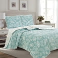 thumbnail image 2 of Great Bay Home All-Season Reversible Reversible Quilt Set With Shams  (Twin, Emma - Blue), 2 of 4