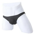 thumbnail image 3 of Yaoyar Mens Ice Silk Ultra Sheer Summer Briefs Transparent Underwear with Lightweight Comfort Fabric Underwear,Black,M, 3 of 3