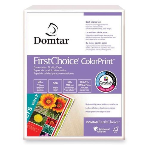 Domtar Copy Paper, 28 lb., 81/2"x11", 500 Sheets, White (85283