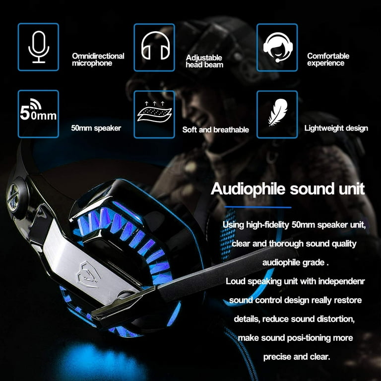 G06 Wireless Gaming Headset with Microphone for PS5, PS4, PC, Mac, 3-in-1  Gamer Headphones wit Mic, 2.4GHz PS Console, Bluetooth Mode Switch, Wired  Controller 