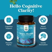 Natures Craft Neuro Health Nootropic Brain Supplement for Memory and Focus Enhancement, 90 Capsules
