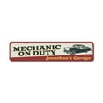 thumbnail image 2 of Mechanic On Duty Novelty Sign, Metal Wall Decor - 4x18 inches, 2 of 4