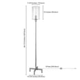 thumbnail image 5 of Evelyn&Zoe Panos 66.25" Tall Floor Lamp with Glass Shade, Polished Nickel/Clear, 5 of 6