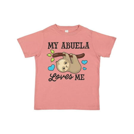 

Inktastic My Abuela Loves Me with Sloth and Hearts Gift Toddler Boy or Toddler Girl T-Shirt
