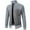 q01-Gray, variant on Men's Long Sleeve Cardigan Sweater Thermal Slim Fit Full Zip Solid Color Quilted Jacket Business Casual Knit Coats Pocket Gray XXL