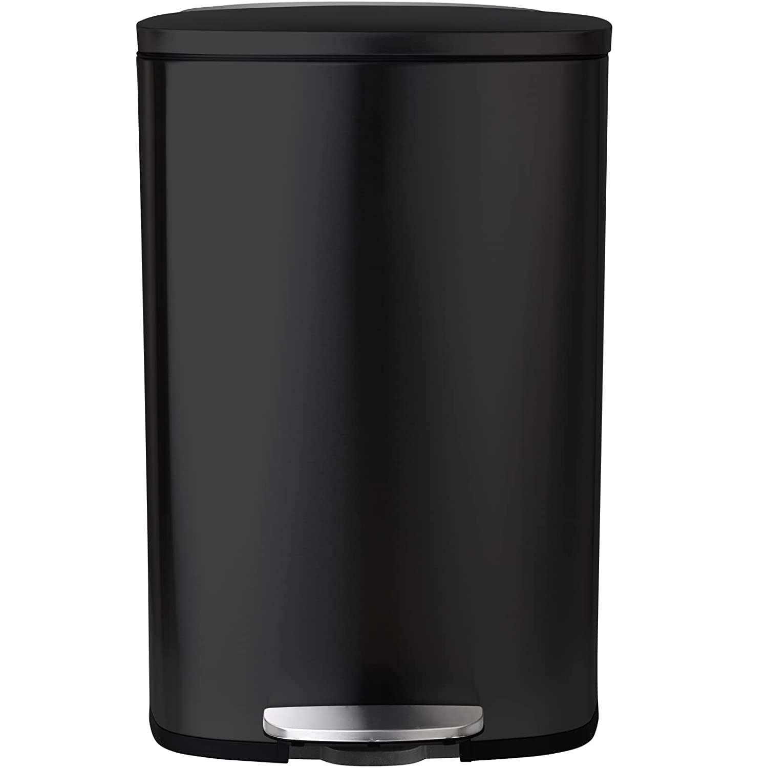 13.2 Gal Kitchen Waste Recycling Bin Black Trash Can Storage 2-in-1 Container 