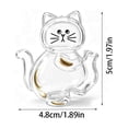 thumbnail image 3 of Magnetic Cat Fur & Whisker Keepsake Holder, Transparent Refrigerator Display Magnet for Collecting Pet Hair & Shed Whiskers, Cute Cat Memorial Storage Accent for Fridge & Home Decor, 3 of 7