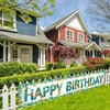 Large Hawaiian Happy Birthday Banner for Fence Hawaii Aloha Luau Tropical Theme Birthday Party Decor Summer Themed Party Decoration and Supplies