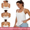 thumbnail image 4 of CHOK Camisoles à Soutien-Gorge Intégré pour Femmes, Bretelles Spaghetti Ajustables, Débardeur Sans Manches, Hauts d'Été, 4 of 6