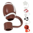 thumbnail image 1 of KAKOWELY 5Ud Tapones De Pajilla De Silicona Con Tema Deportivo Para Fiestas Y Reuniones, 1 of 8