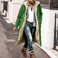 thumbnail image 3 of FSYBOA Men's Hooded Puffer Coat, Warm Thick Fleece Lined Long Length Winter Outerwear Coat Green Size M, 3 of 6