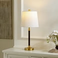 thumbnail image 2 of SAFAVIEH Vitale 22 in. Glam Brass Gold Iron Table Lamp with Off-white 100% Cotton Shade, 2 of 6