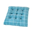 thumbnail image 2 of Chair Cushion Pad - Seat Cushion - Plaid Pattern - Dining Kitchen Office Chair Seat Cushion with Ties - Durable Pearl Cotton - Thick Comfy Poly Fill - Indoor Use - 16x16 in, 2 of 5