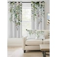 thumbnail image 2 of Sage Green Eucalyptus Blackout Curtains 54 Inches Long for Bedroom, Aesthetics Floral Farm Foliage Thermal Insulated Room Darkening Black Out Window Curtain Panels Grommet Drapes for Living Room, 2 of 8