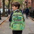 thumbnail image 6 of Chririnla Green Dump Truck Pattern Kids School Backpack for Girls with Breathable, Soft Lightweight 17 Inch Toddler Bookbag for Outdoor Activities Middle School, 6 of 10
