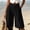 Black, variant on Women's Bermuda Shorts Summer Dressy Business Casual Formal Wedding Guest Suit Pants Office Work High Waist Knee LengthBaggy Wide Leg Shorts