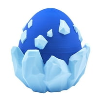 3D Printed Crystal Dragon Egg With Articulated Ice Design, Adorable Ice Cracked Surface Desktop Decoration, Movable And Interactive Toy Gift For Children And Collectors