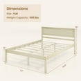 thumbnail image 3 of Costway Full Size Wooden Platform Bed Frame with Headboard Mattress Foundation Natural, 3 of 9