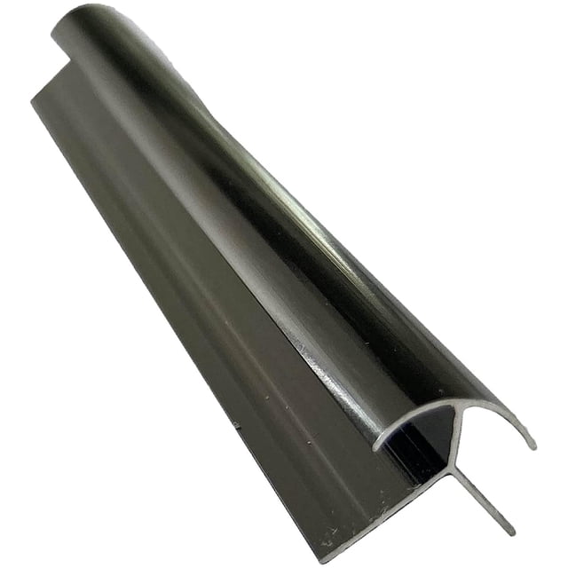 Perfil Decorativo A1 De Aluminio Para Esquinas Exteriores, 2 Piezas De 120cm Color Negro Ximxi Perfil A1 de 120 cm negro