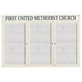 thumbnail image 3 of Aarco Products DCC4872-3RH 3-Door Enclosed Bulletin Board with Heater - Clear Satin Anodized, 3 of 30