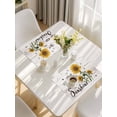 thumbnail image 5 of Yellow Sunflowers Placemats Set of 6, Summer Botanical Country Wood Grain Placemats for Dining Table, Place Mats for Kitchen Tabletop, Waterproof Wipeable Dining Table Mats Set, 5 of 9