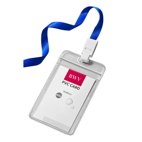 BWV Name badge holder, 2 Pack Retractable ID Badge Holder with Clip Badge Reels, Clear ID Card Holder